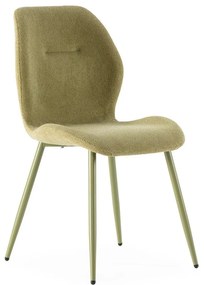 Scaune de dining verzi 4 buc. tapițate Ansu – Marckeric