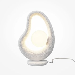 Veioza, Lampa de masa din Polirasina, Alb, Opus
