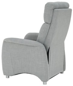 Fotoliu reglabil, material textil gri, FOREST