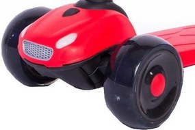 Trotineta copii cu roti luminoase din silicon NOVOKIDS™ Furious , cu melodii si lumini, 3 roti,pliabila, maner reglabil pe inaltime,maxim 50 kg,