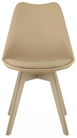 Scaun bej BALI MARK cu picioare bej