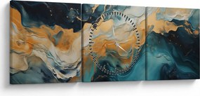Tablou - Abstracție (cu ceas) (90x30 cm)
