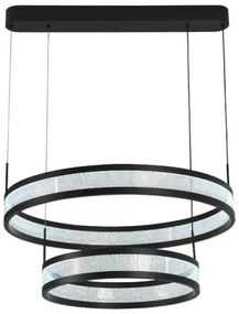 Lustră LED dimabilă pe cablu LED/40W/230V negru + telecomandă