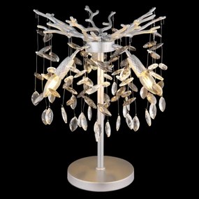 Globo 64138TS - Lampă de masă QUEENA 3xE14/40W/230V argintie