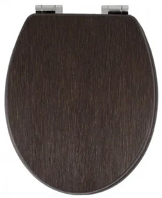 Capac WC AWD Wenge, cu inchidere lenta, MDF, 37x45.5x4.5 cm