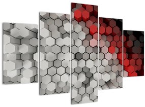 Tablou - 3D hexagoane (150x105 cm)