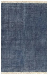 vidaXL Covor kilim, albastru, 200 x 290 cm, bumbac