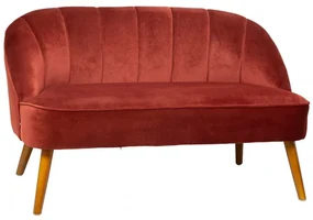Canapea Naova Red, poliester, 2 locuri, 126 x D. 71 x H. 72 cm, 16 kg
