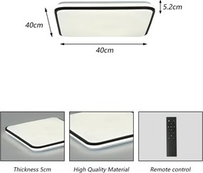 Brilagi - Plafonieră LED dimmabilă SMART/24W/230V 43x43 cm Wi-Fi Tuya + telecomandă