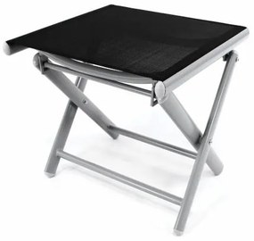 Scaun de grădină din aluminiu - pliabil negru