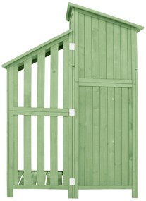 Dulap de grădină cu 2 rafturi, magazie de unelte cu spațiu mare de depozitare, 124 × 46 × 174 cm, Verde
