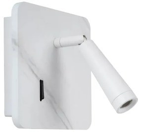 Spot LED de perete Lucide 77282/03/31 OREGON LED/4W/230V USB alb
