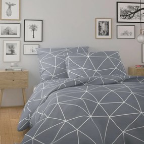Lenjerie de pat din bumbac Kvalitex Nordic Gridgri, 140 x 220 cm, 70 x 90 cm, 140 x 220 cm, 70 x 90 cm