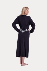 Halat pentru femei ELENNE din bambus S Negru / Black