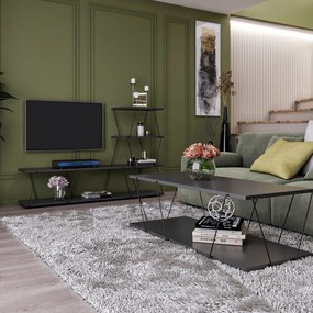 Mobilier living Baska (Antracit + Negru). 1073113
