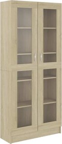 vidaXL Dulap vitrină, stejar sonoma 82,5x30,5x185 cm lemn prelucrat