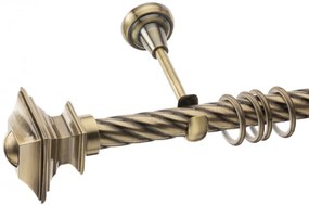 Galerie simpla Verdi teava twister aur antic 25mm (Alege marime: 200 cm)