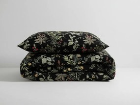 Lenjerie de pat pentru patut din bumbac Renforce FLORWELLA negru Dimensiune lenjerie de pat: 45 x 65 cm | 90 x 140 cm