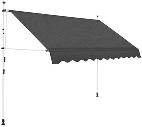 vidaXL Copertină retractabilă manual, antracit, 250 cm