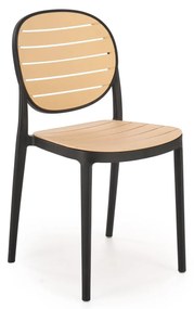 Scaun de grădină Karter (negru + natural). 1092586