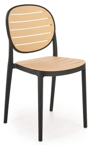 Scaun de grădină Karter (negru + natural). Promo -6%. 1092586