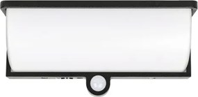 Lampă solară de perete cu LED și senzor LED/3W/3,7V IP54 1500 mAh neagră