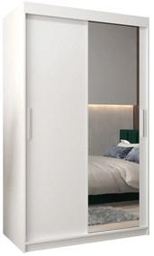Dulap de haine 120 cm Toki 2 (alb mat + alb mat). 1064971