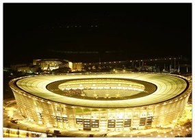 Tablou pe sticlă - stadion de fotbal (70x50 cm)