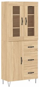 3198500 vidaXL Dulap înalt, stejar sonoma, 69,5x34x180 cm, lemn compozit