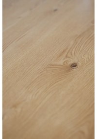 Masă de dining natural cu aspect de lemn de stejar 100x220 cm Plainfield – Rowico