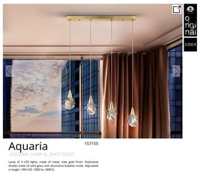 Lustra cu 4 Pendule LED design modern decorativ Aquaria auriu