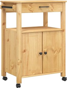 vidaXL Cărucior de bucătărie „MONZA”, 60x40x88,5 cm, lemn masiv de pin