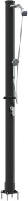 vidaXL Duș Solar Extern Negru 217 cm PVC și Aluminiu