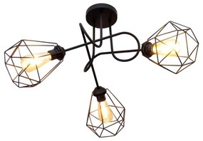 Lustră aplicată KARO 3xE27/15W/230V neagră