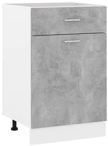 vidaXL Dulap inferior cu sertar “Lyon” gri beton 50x46x81,5 cm
