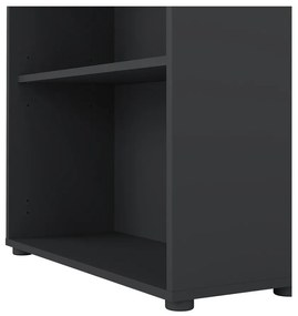 Bibliotecă gri antracit 80x205 cm Sign – Tvilum