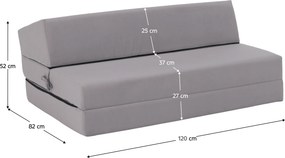 Saltea/scaun pliabil, 2 in 1, gri deschis, VEDIS