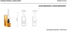 Aplica de perete design retro realizata manual din ceramica VINTAGE