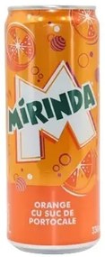 Bautura carbogazoasa Mirinda cu suc de portocale 0.33L