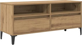 vidaXL Cabinet TV cu sertar Stejar Artizanal 100 x 34,5 x 44,5 cm