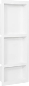 vidaXL Nișă de duș, 3 compartimente, alb lucios, 41x99x9 cm
