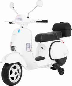 Motocicleta Electrica cu Acumulator Pentru Copii NOVOKIDS™ Vespa Premium Retro Scooter, Pornire la cheie, 3-8 ani, Max 30 kg, Cu Melodii si Lumini