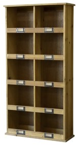 Rafturi de depozitare, din lemn masiv, cu aspect rustic