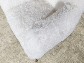 Fotoliu LUX design italian, White long pile