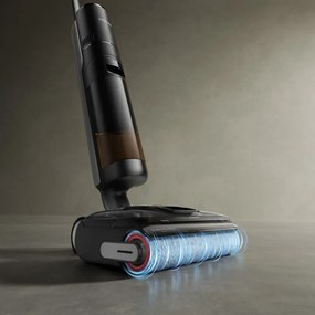Aspirator vertical si mop Dreame H12 Pro FlexReach HHR44A, 400 W, 18 000 Pa, 50 min, 4 moduri, Curatare umeda pana la 90°C, Autocuratare si autosuscare, Ecran LED, Negru
