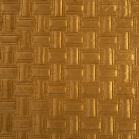 Cuvertură de pat luxoasă din catifea galben-aurie