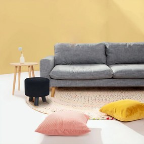 TABURET CU 3 PICIOARE,28X28X27 CM,DEHUSABIL,CATIFEA NEAGRA