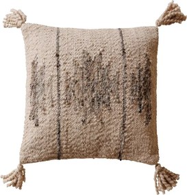 Perna decorativa, din lana si bumbac, bej, Dune 50x50cm