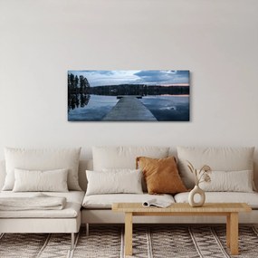Tablou - Ponton de lemn, lac (120x50 cm)