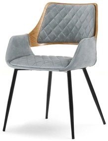 Scaun Morgana (stejar gri + negru). Promo -9%. 1111195